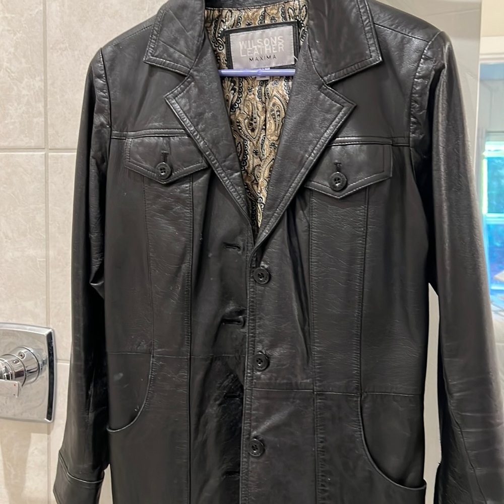 Leather blazer